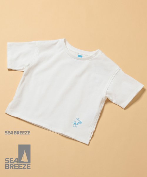 ROPE' PICNIC　KIDS(ロぺピクニックキッズ)/【SEABREEZE×ROPE' PICNIC KIDS】カラーTシャツ/ホワイト（10）