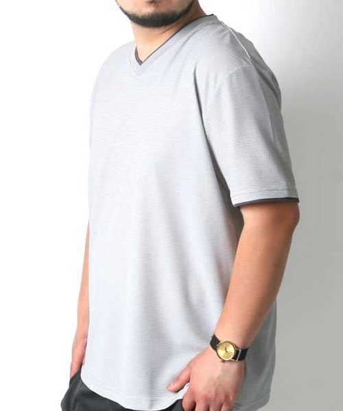 MARUKAWA(大きいサイズのマルカワ)/【COSBY】 大きいサイズ メンズ コスビー Tシャツ 半袖 Vネック 吸汗速乾 ドライ ブランド/ミディアムグレー