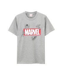 MAC HOUSE(men)(マックハウス（メンズ）)/LOVE－T MARVEL BOXロゴTシャツ 391113124/グレー