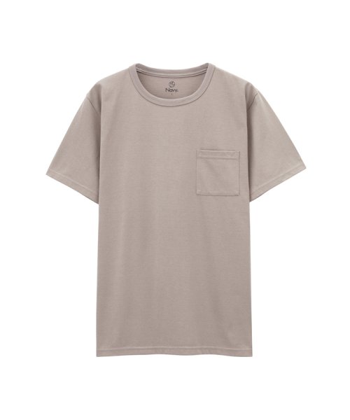 MAC HOUSE(men)(マックハウス（メンズ）)/Navy ネイビー 汗ジミ軽減 ポケットTシャツ MH/03626SS－1/ベージュ