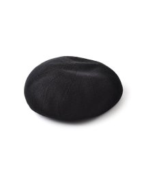 cream dot(クリームドット)/コットン100%素材の、ベーシックデザインベレー帽/ブラック