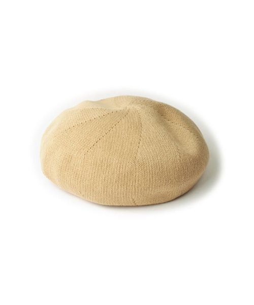 cream dot(クリームドット)/コットン100%素材の、ベーシックデザインベレー帽/ベージュ