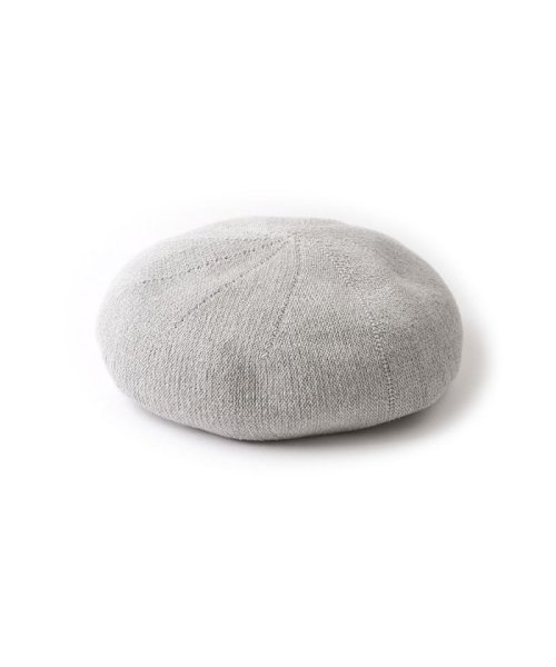 cream dot(クリームドット)/コットン100%素材の、ベーシックデザインベレー帽/ライトグレー