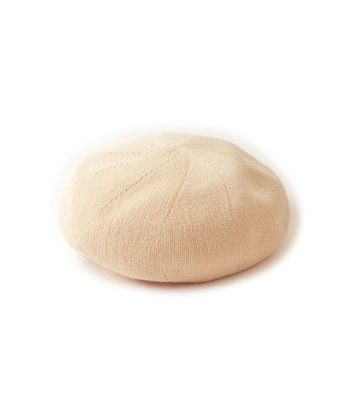 cream dot(クリームドット)/コットン100%素材の、ベーシックデザインベレー帽/ナチュラル