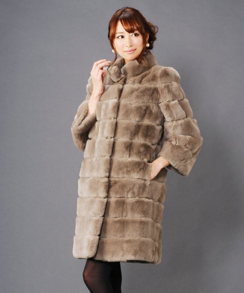 レッキス ファー コート 七分袖 レッキス