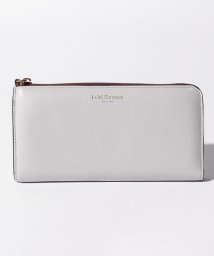 J&M DAVIDSON(ジェイアンドエム　デヴィッドソン)/【J&M DAVIDSON】ONE SIDE ZIP WALLET/ライトグレー