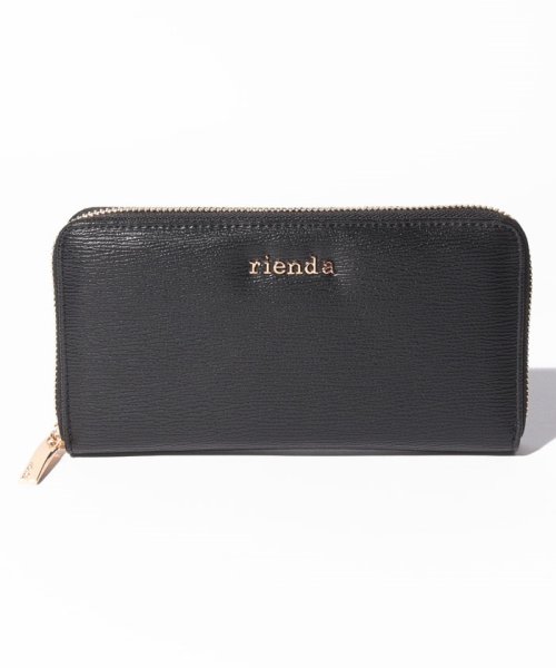 rienda(BAG)(リエンダ（バッグ）)/【rienda】BASIC SLG ROUND ZIP WALLET/BK