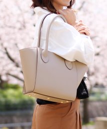 Mia Borsa(ミアボルサ)/[Mia Borsa]牛床革レザーハンドバッグ/グレージュ