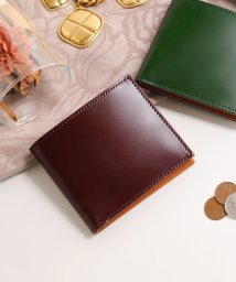 PRAIRIE(プレリー)/[PRAIRIE]日本製二つ折り財布コードバンレザーコインケースタイプ/ダークブラウン