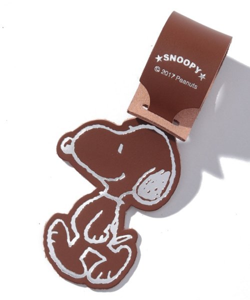 SNOOPY Leather Collection(スヌーピー)/スヌーピー　ラゲッジタグ/キャメル