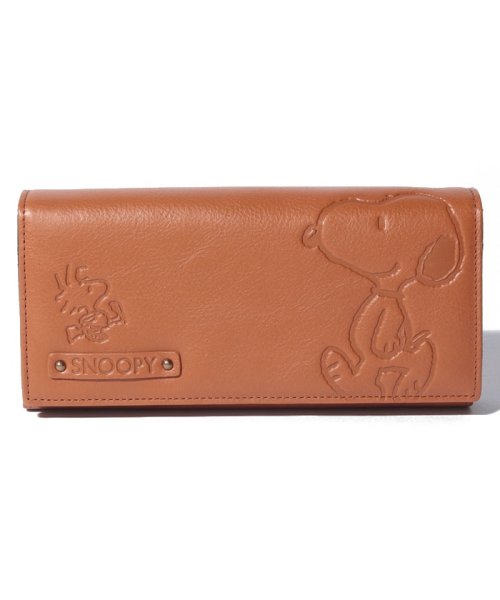 SNOOPY Leather Collection(スヌーピー)/長財布/キャメル