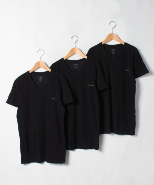 DIESEL(ディーゼル)/DIESEL(apparel) 00SHGU 0JAQX 900 T－shirt 3 pack/ブラック