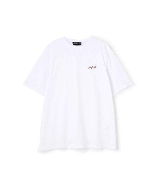 ROSE BUD(ローズバッド)/ロゴ刺しゅうTシャツ/ホワイト