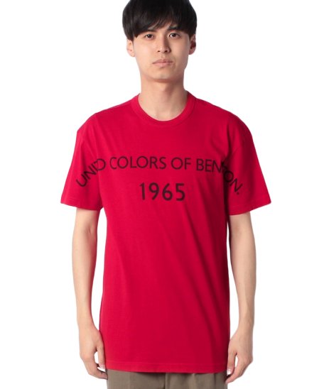 BENETTON (mens)(ベネトン（メンズ）)/ロゴドロップショルダーTシャツ・カットソー/レッド