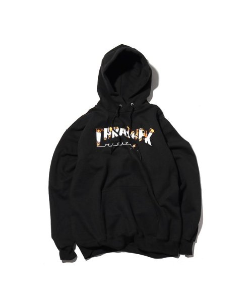 THRASHER(スラッシャー)/スラッシャー イントロ バーナー プルオーバーフーディ/ブラック