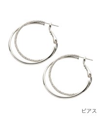 cream dot/耳もとを上品に照らす、2連フープピアス/イヤリング/502385809