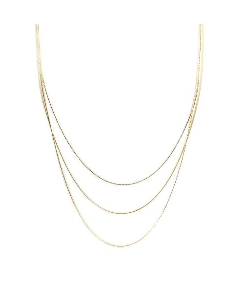 3連デザインの大人めロングチェーンネックレス クリームドット Cream Dot Magaseek
