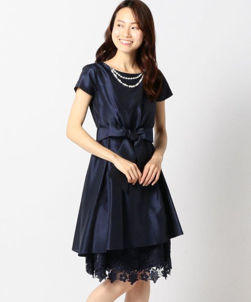 裾レースシャンタンドレス ミッシュマッシュ Misch Masch Magaseek 裾レースシャンタンドレス ミッシュマッシュ Misch Masch Magaseek