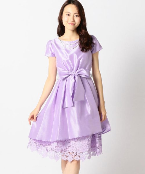 裾レースシャンタンドレス ミッシュマッシュ Misch Masch Magaseek