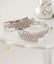 PourVous/【結婚式・パーティー】フープシャイニービジューピアス/502332787