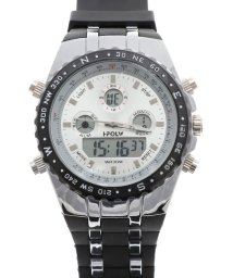 SP(エスピー)/【HPFS】アナデジ アナログ&デジタル腕時計 HPFS584 メンズ腕時計 デジアナ/シルバー×ブラック