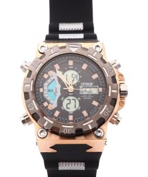SP(エスピー)/【HPFS】アナデジ アナログ&デジタル腕時計 HPFS628 メンズ腕時計 デジアナ/ピンクゴールド×ブラック
