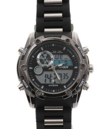 SP(エスピー)/【HPFS】アナデジ アナログ&デジタル腕時計 HPFS618A メンズ腕時計 デジアナ/ブラック×ブラック