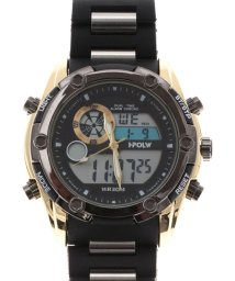 SP(エスピー)/【HPFS】アナデジ アナログ&デジタル腕時計 HPFS618A メンズ腕時計 デジアナ/ブラック×イエローゴールド