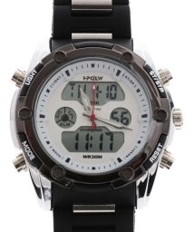 SP(エスピー)/【HPFS】アナデジ アナログ&デジタル腕時計 HPFS618B メンズ腕時計 デジアナ/ホワイト×ブラック