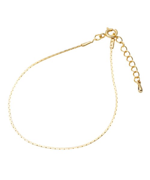 重ね付けに最適 華奢なシンプルチェーンブレスレット クリームドット Cream Dot Magaseek