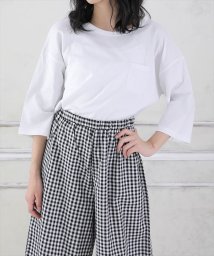 LACEEQ(ラシーク)/バックプリント7分袖Tシャツ/ホワイト