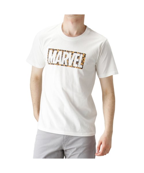 MAC HOUSE(men)(マックハウス（メンズ）)/LOVE－T MARVEL ロゴ Tシャツ 391113125/ホワイト