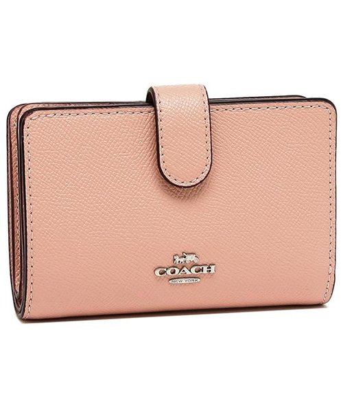 COACH(コーチ)/COACH 財布 アウトレット コーチ F11484 クロスグレイン ミディアム コーナー ジップウォレット 二つ折り財布/ペタル