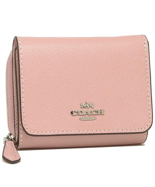 COACH(コーチ)/コーチ 財布 アウトレット COACH F37968 スモール スリーフォールド ウォレット レディース 二つ折り財布 三つ折り財布 無地/カーネーション