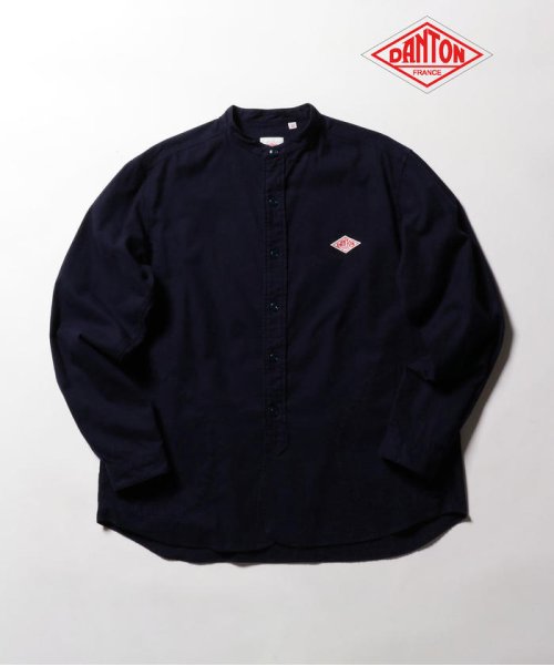 GLOSTER(GLOSTER)/【DANTON/ダントン】バンドカラーシャツ #JD－3607/ネイビー