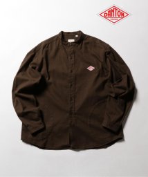 GLOSTER(GLOSTER)/【DANTON/ダントン】バンドカラーシャツ #JD－3607/ダークブラウン