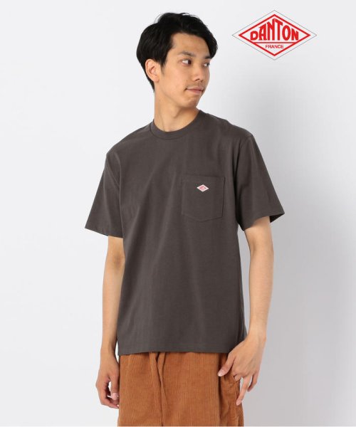 GLOSTER(GLOSTER)/【DANTON/ダントン】ポケット付Tシャツ #JD－9041/チャコールグレー