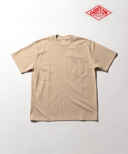 GLOSTER(GLOSTER)/【DANTON/ダントン】ポケット付Tシャツ #JD－9041/ベージュ