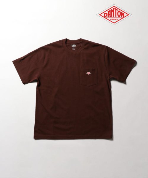 GLOSTER(GLOSTER)/【DANTON/ダントン】ポケット付Tシャツ #JD－9041/ダークブラウン