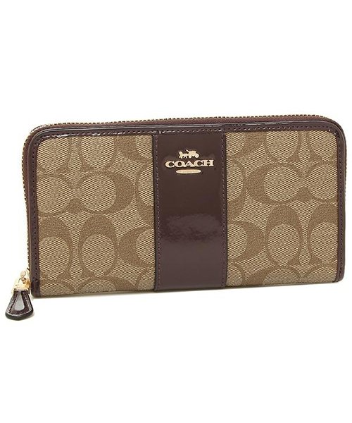 COACH(コーチ)/コーチ 長財布 アウトレット レディース COACH F35443 IMEHI カーキ ボルドー/カーキ×ボルドー