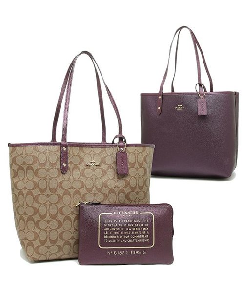 コーチ トートバッグ アウトレット レディース Coach F Imo66 カーキ パープル コーチ Coach Magaseek