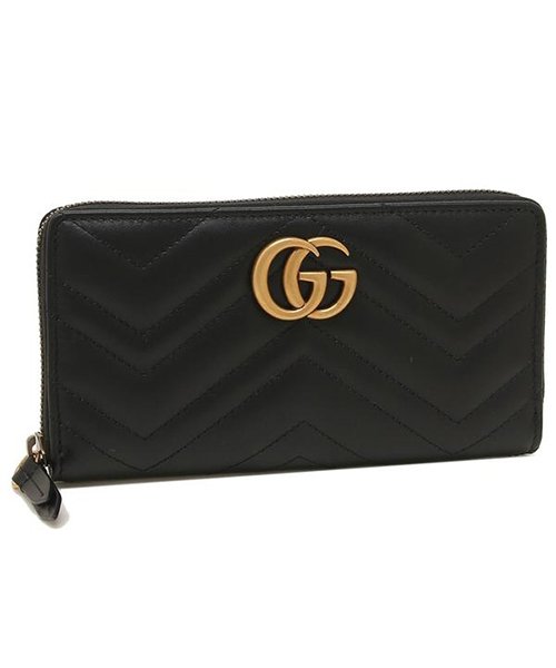 GUCCI(グッチ)/グッチ 長財布 レディース GUCCI 443123 DTD1T 1000 ブラック/ブラック