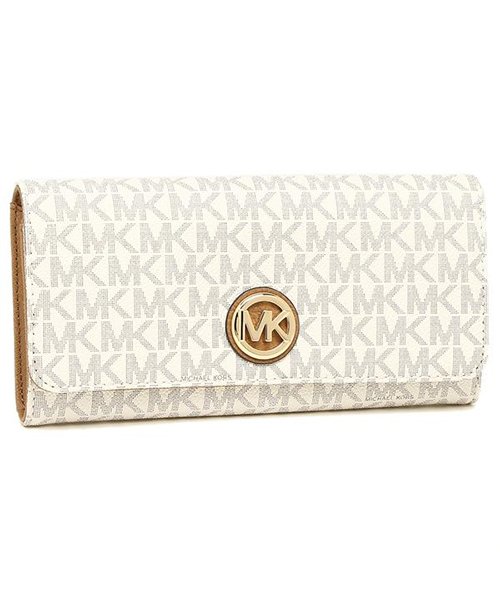 MICHAEL KORS(マイケルコース)/マイケルコース 長財布 アウトレット レディース MICHAEL KORS 35F8GFTE1B VANILLA/ACRN ホワイト ベージュ/ホワイト/ベージュ