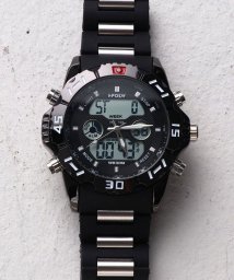 SP(エスピー)/【HPFS】アナデジ アナログ&デジタル腕時計 HPFS1510 メンズ腕時計 デジアナ/ブラック×ブラック