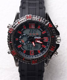 SP(エスピー)/【HPFS】アナデジ アナログ&デジタル腕時計 HPFS1702 メンズ腕時計 デジアナ/ブラック×レッド2
