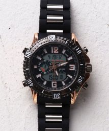 SP(エスピー)/【HPFS】アナデジ アナログ&デジタル腕時計 HPFS1702 メンズ腕時計 デジアナ/ピンクゴールド×ブラック1
