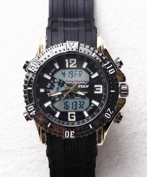 SP(エスピー)/【HPFS】アナデジ アナログ&デジタル腕時計 HPFS1702 メンズ腕時計 デジアナ/ゴールド×ブラック2