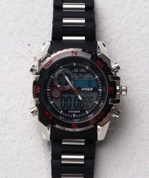 SP(エスピー)/【HPFS】アナデジ アナログ&デジタル腕時計 HPFS615 メンズ腕時計 デジアナ/シルバー×レッド