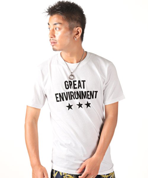セール 15 Off 英字ロゴ スタープリント半袖tシャツ Tシャツ メンズ 半袖 ロゴ スター プリント ラグスタイル Luxstyle Magaseek