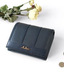 Clelia(クレリア)/財布 レディース 二つ折財布 短財布 折財布 折りたたみ フラップ 大容量 ポケット かわいい マルチカラーClelia クレリア ベレッサ CL－10237/ネイビー